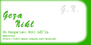 geza nikl business card